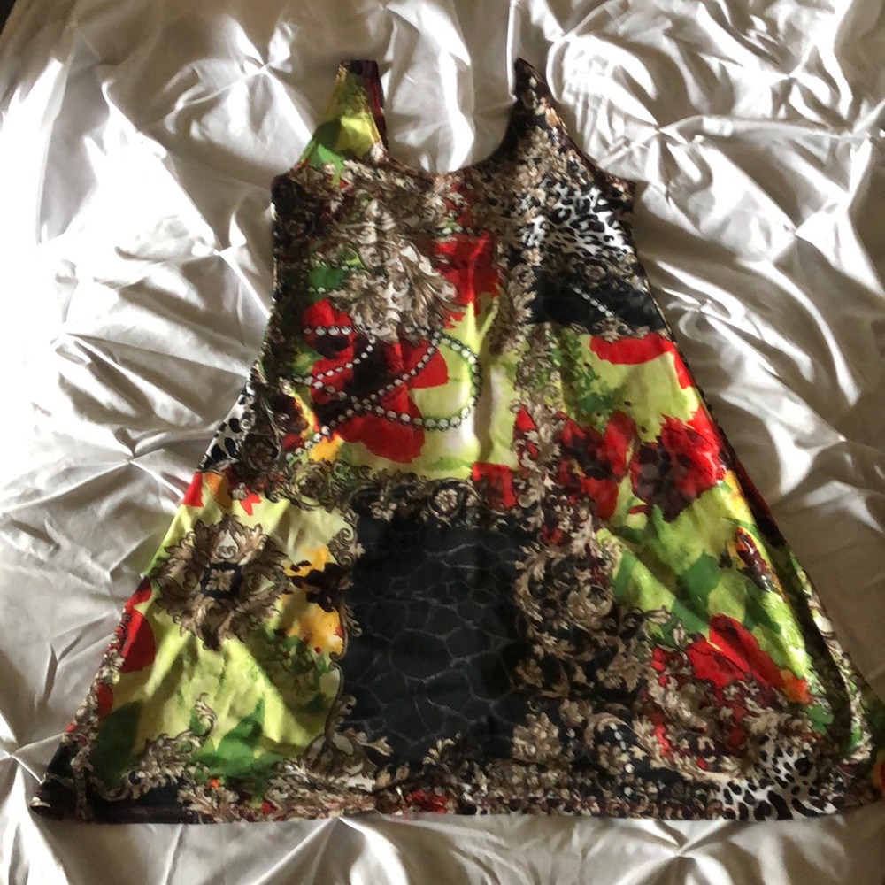 Multi-print swimsuit coverup